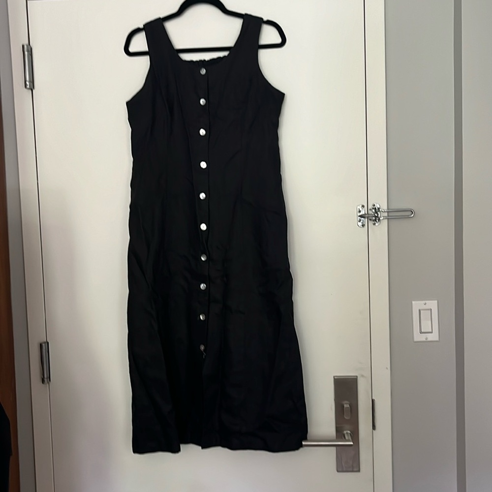 Vintage linen midi dress